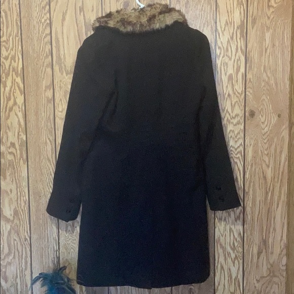 Windsor Faux Fur Black Button Down Long Formal Dress Jacket EUC Womens Small EUC - Picture 5 of 8